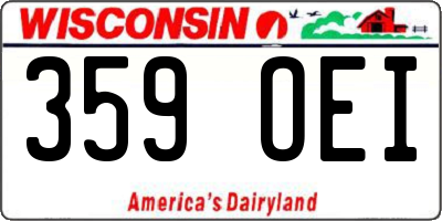 WI license plate 359OEI