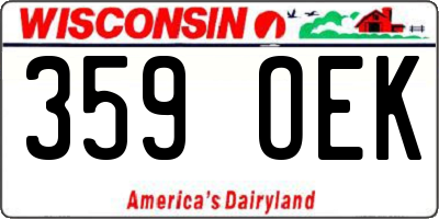 WI license plate 359OEK
