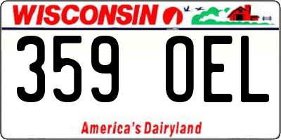 WI license plate 359OEL