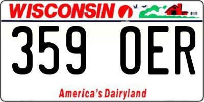 WI license plate 359OER