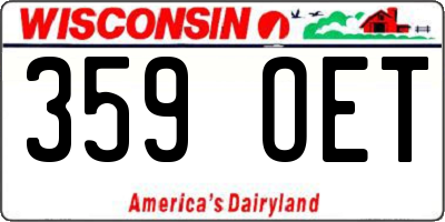 WI license plate 359OET