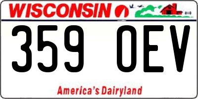 WI license plate 359OEV