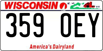 WI license plate 359OEY