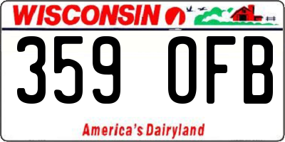 WI license plate 359OFB