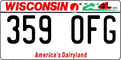 WI license plate 359OFG