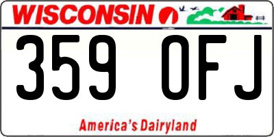 WI license plate 359OFJ