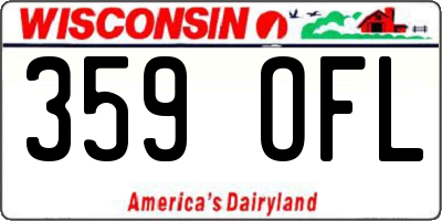 WI license plate 359OFL