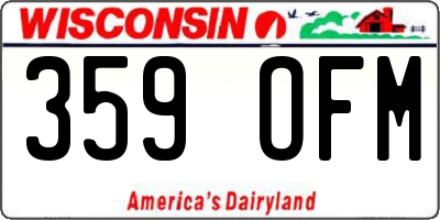 WI license plate 359OFM
