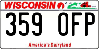 WI license plate 359OFP