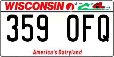 WI license plate 359OFQ