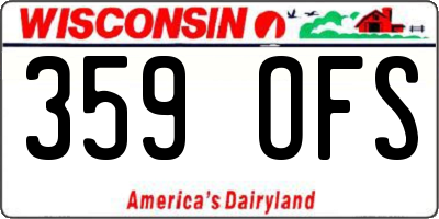 WI license plate 359OFS