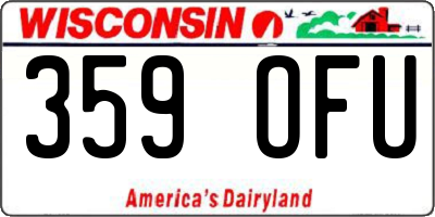 WI license plate 359OFU