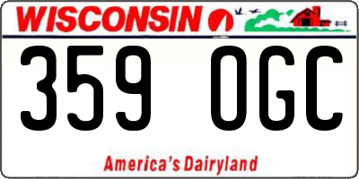 WI license plate 359OGC