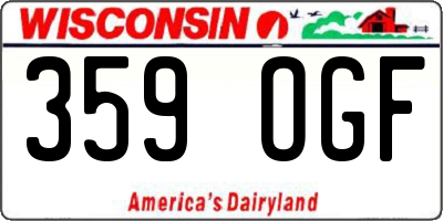 WI license plate 359OGF