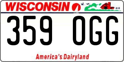 WI license plate 359OGG