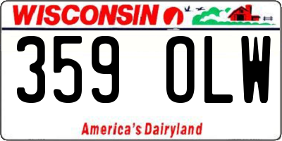WI license plate 359OLW