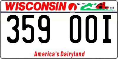 WI license plate 359OOI