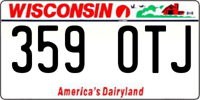 WI license plate 359OTJ