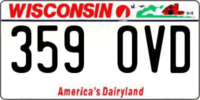 WI license plate 359OVD