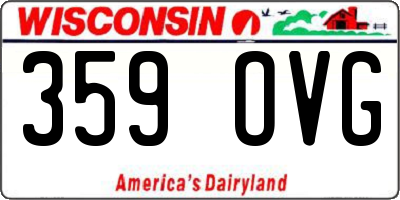 WI license plate 359OVG