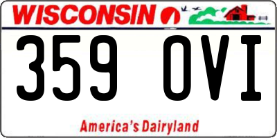 WI license plate 359OVI