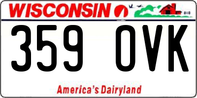 WI license plate 359OVK