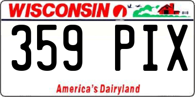 WI license plate 359PIX