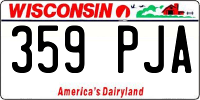 WI license plate 359PJA