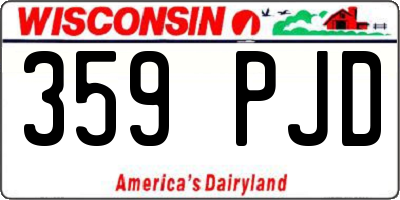 WI license plate 359PJD