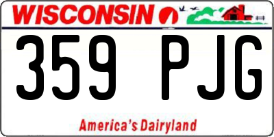 WI license plate 359PJG