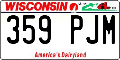 WI license plate 359PJM