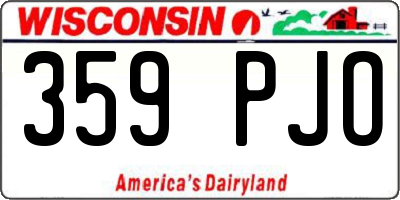 WI license plate 359PJO