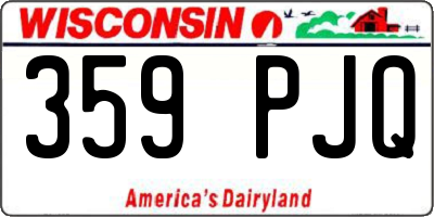 WI license plate 359PJQ