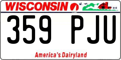 WI license plate 359PJU