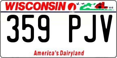 WI license plate 359PJV