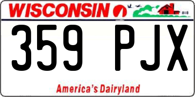 WI license plate 359PJX