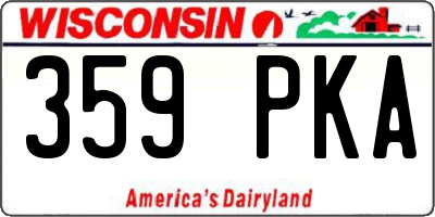 WI license plate 359PKA