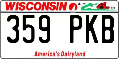 WI license plate 359PKB