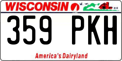 WI license plate 359PKH