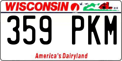 WI license plate 359PKM
