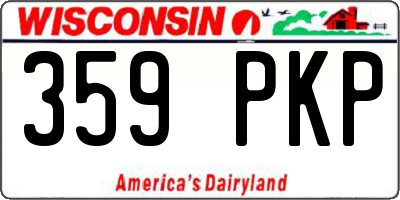 WI license plate 359PKP