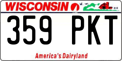 WI license plate 359PKT