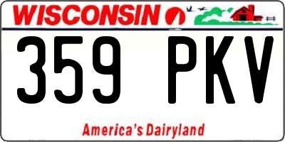 WI license plate 359PKV