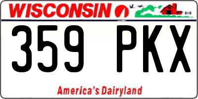 WI license plate 359PKX