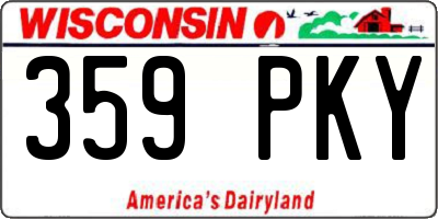 WI license plate 359PKY