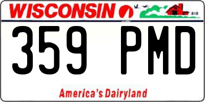 WI license plate 359PMD