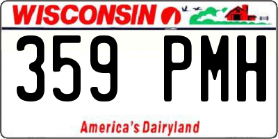 WI license plate 359PMH