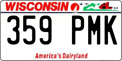 WI license plate 359PMK