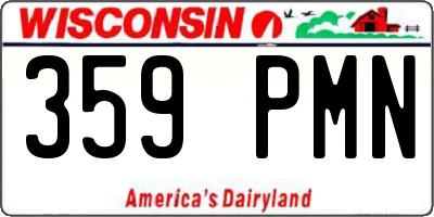WI license plate 359PMN
