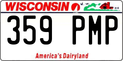 WI license plate 359PMP